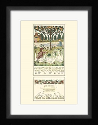 Framed Goosey, Goosey Gander Print