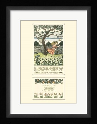 Framed Little Miss Muffet Print
