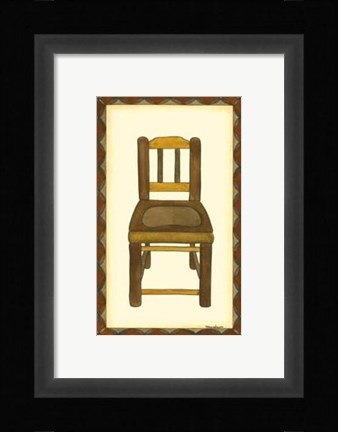 Framed Rustic Chair IV Print