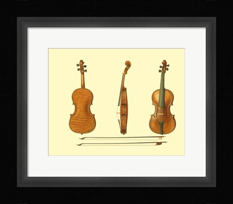 Framed Antique Violins II Print