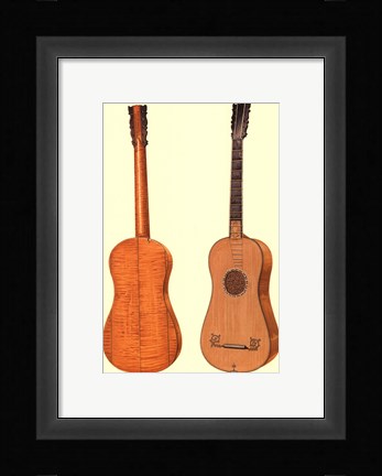 Framed Antique Guitars I Print