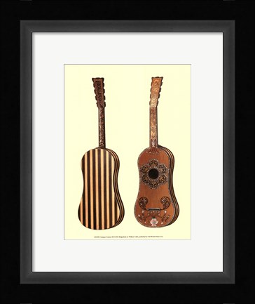 Framed Antique Guitars II Print