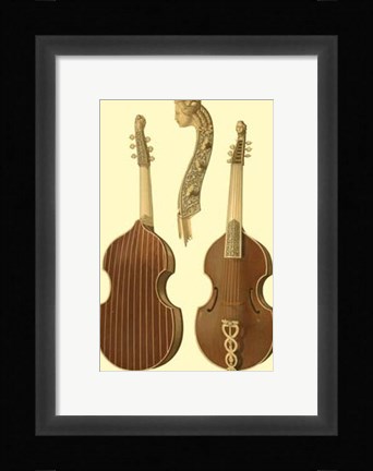 Framed Antique Violas I Print
