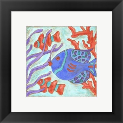 Framed Pop Fish I Print