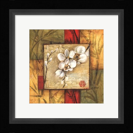 Framed Asian Orchid Montage I Print