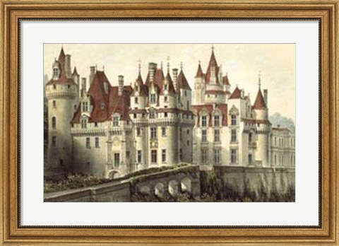 Framed French Chateaux VII Print