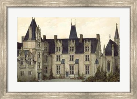 Framed French Chateaux VIII Print