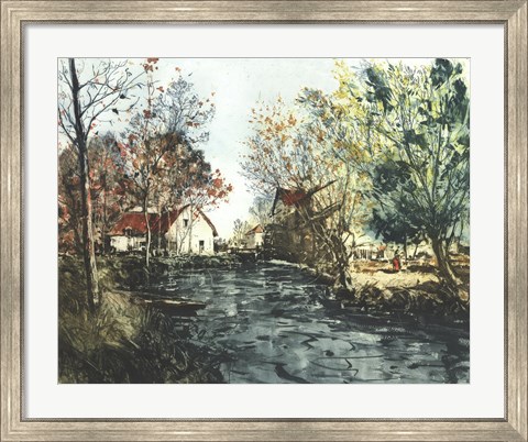 Framed Autumn Landscape III Print