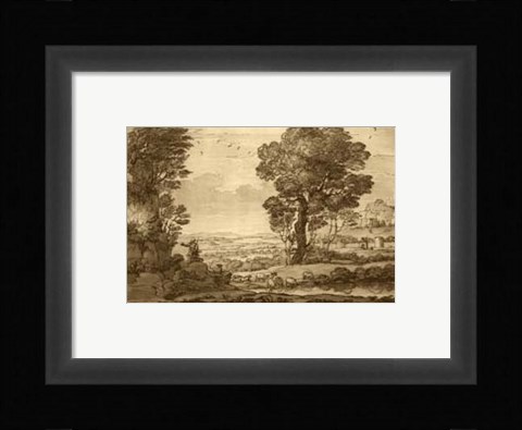 Framed Pastoral Landscape VIII Print