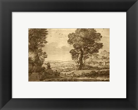 Framed Pastoral Landscape VIII Print