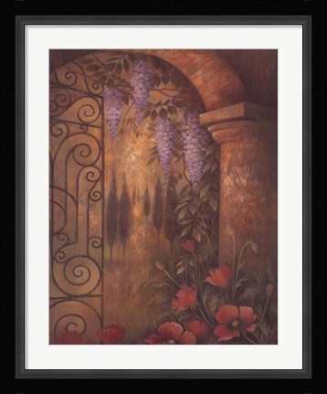 Framed Wisteria Garden II Print