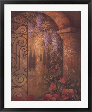 Framed Wisteria Garden II Print
