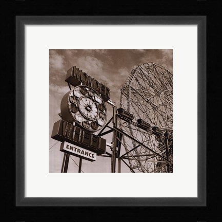 Framed Wonder Wheel Print