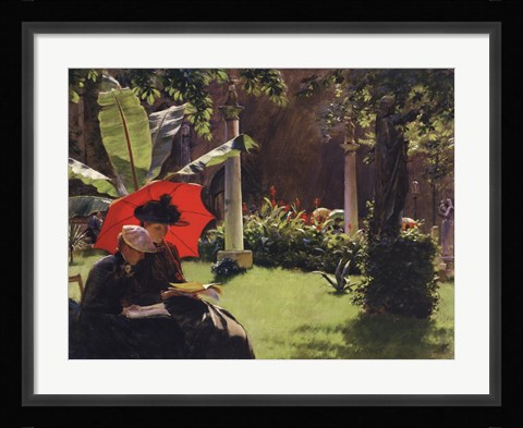 Framed Afternoon in the Cluny Garden, Paris, 1889 Print