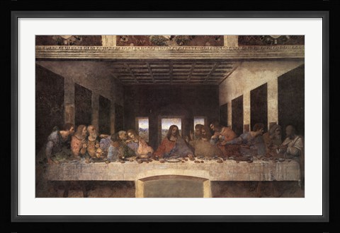 Framed Last Supper, c.1498 (post-restoration) Print