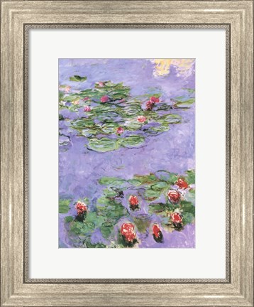 Framed Water Lilies, c. 1914-1917 Print