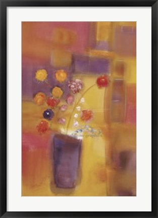 Framed Welcoming Flowers I Print