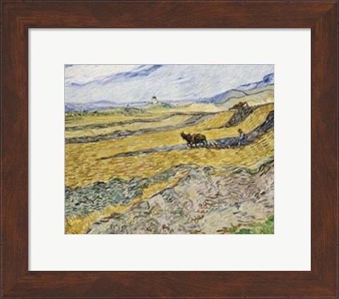 Framed Enclosed Field with Ploughman Print