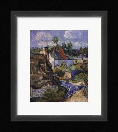 Framed Houses at Auvers, c.1890 Print