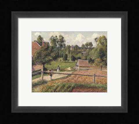 Framed View from the Artist's Window, Eragny Print