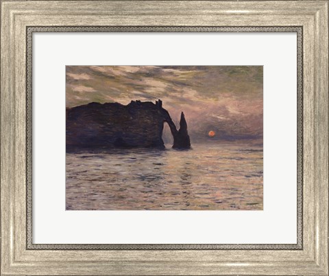 Framed Cliff, Etretat, Sunset, 1883 Print