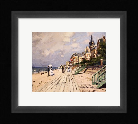 Framed Beach at Trouville, c.1870 Print