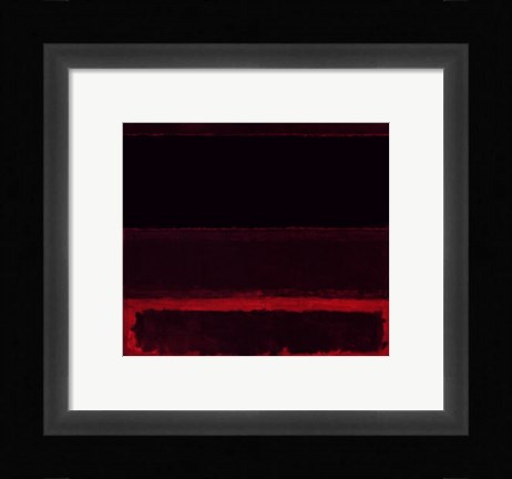 Framed Four Darks in Red, 1958 Print