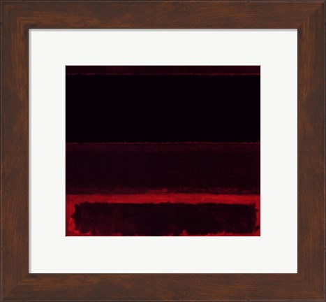 Framed Four Darks in Red, 1958 Print