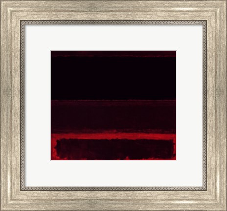 Framed Four Darks in Red, 1958 Print