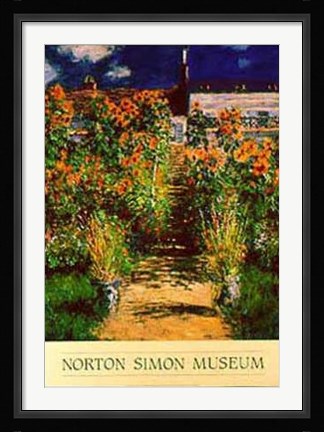 Framed Artist's Garden, Vetheuil Print
