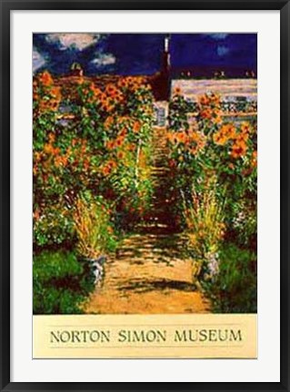 Framed Artist's Garden, Vetheuil Print