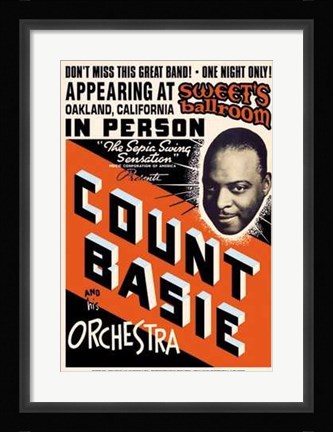 Framed Count Basie Sweets Ballroom, Oakland 19 Print