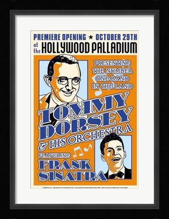 Framed Dorsey and Sinatra Hollywood Palladium 1 Print
