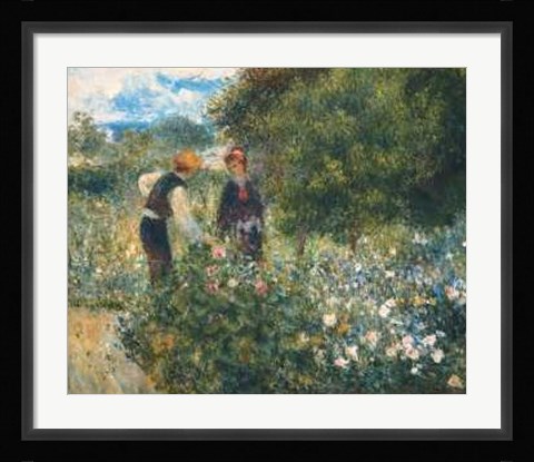 Framed Picking Flowers Print