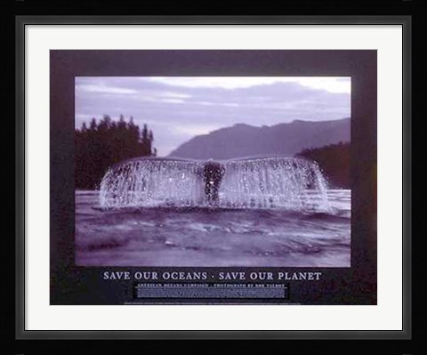 Framed Save Our Oceans, Save Our Planet Print