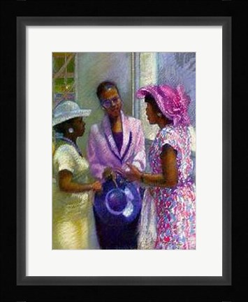 Framed Summer Hats Print