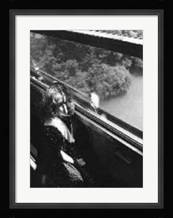 Framed Traveling By Train Print