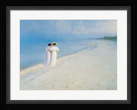 Framed Summer Afternoon on Skagen Beach Print