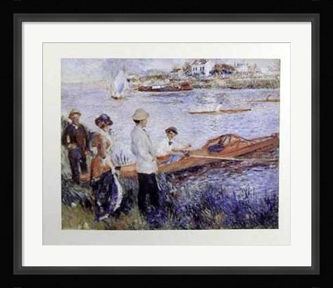Framed Oarsmen At Chateau Print