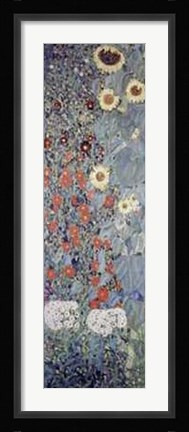 Framed Garden with Sunflowers Print