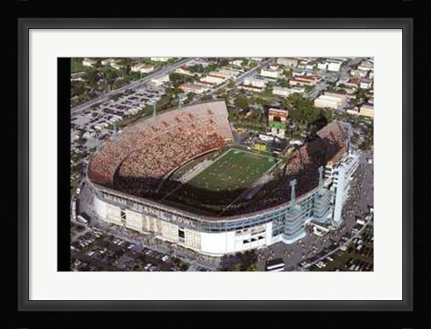 Framed Miami, Florida - Orange Bowl Print