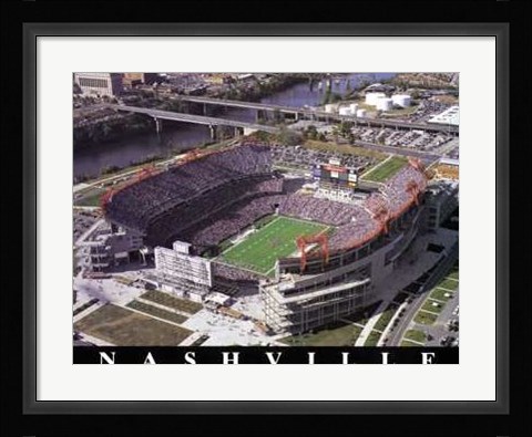 Framed Nashville, Tennessee - Titans At Coliseu Print