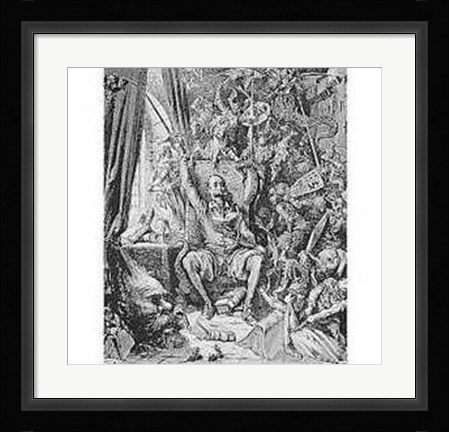 Framed Don Quixote in His Library Print