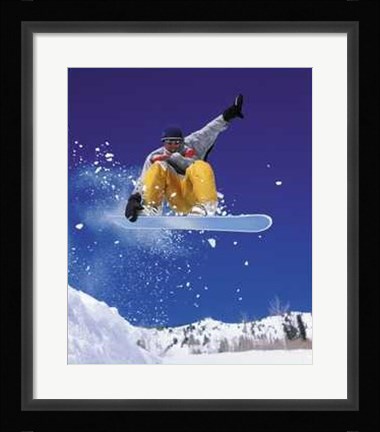 Framed Courage - Snowboarder Print