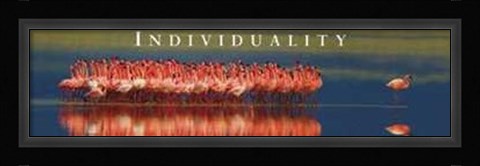 Framed Individuality - Flamingos Print
