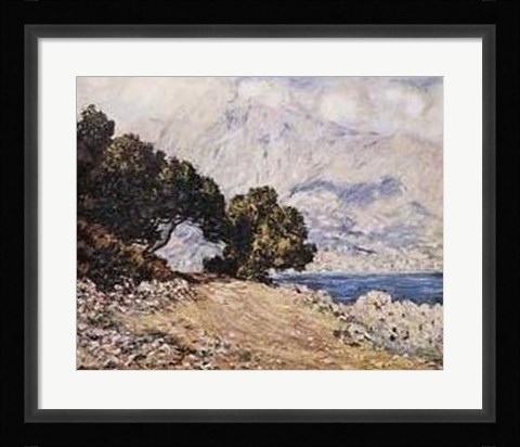 Framed Cap Martin, Near Menton Print