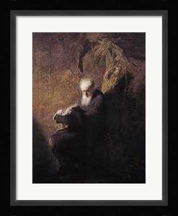 Framed Philosopher Reading Print