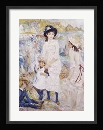 Framed Children on the Seashore Print