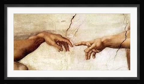 Framed Creation of Adam (Detail) Print