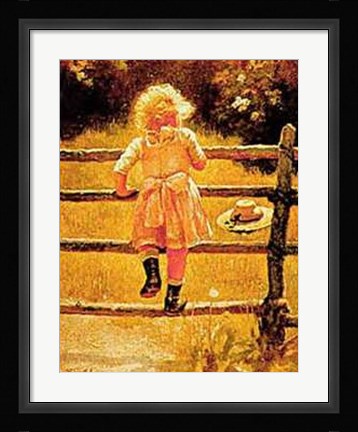 Framed Straw Hat Print